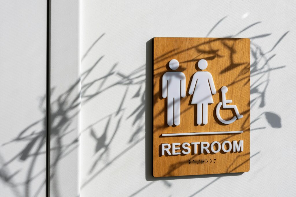 uti restroom sign