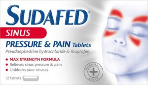 Sudafed Sinus Pressure and Pain Tablets 200mg/30mg (12)