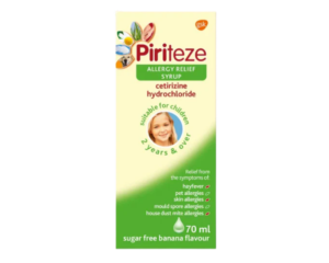 Piriteze Allergy Syrup 2 Years+ (70ml)