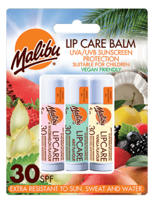 Malibu SPF30 Assorted Lip Balm (3 Pack)
