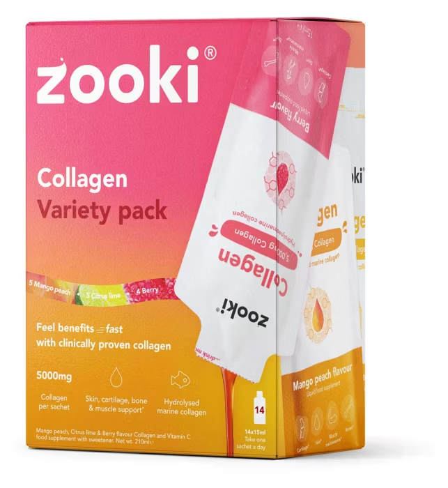 Zooki Marine Collagen Variety Pack - 14 Sachets (Mixed Flavours)