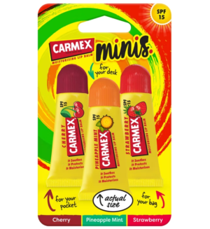 Carmex Fruity Lip Balm Mini's SPF15 (3x5ml)